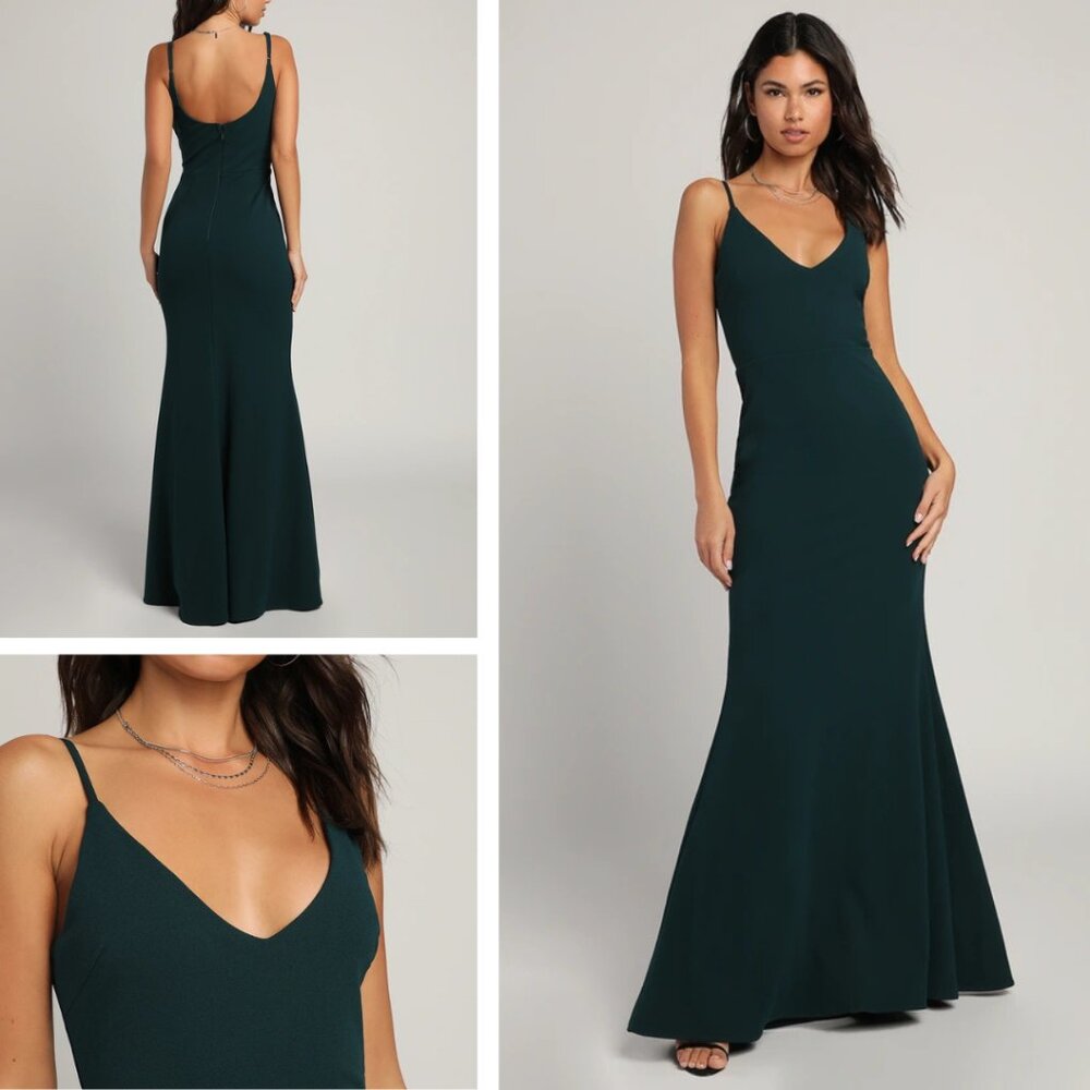 Lulus Infinite Glory Forest Green Maxi Dress - Size XXS
